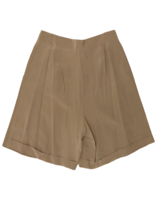 Andrea Mare Shorts feminino casual de cintura alta com cintura alta IT 46 grande W30 marrom