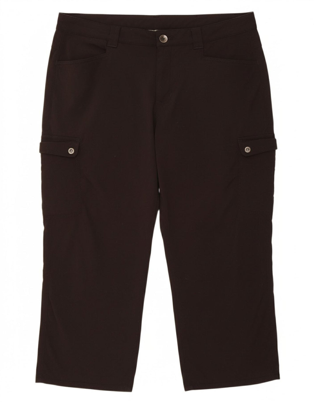 EDDIE BAUER Calça Cargo Capri US 12 Grande W34 L20 Nylon Preto