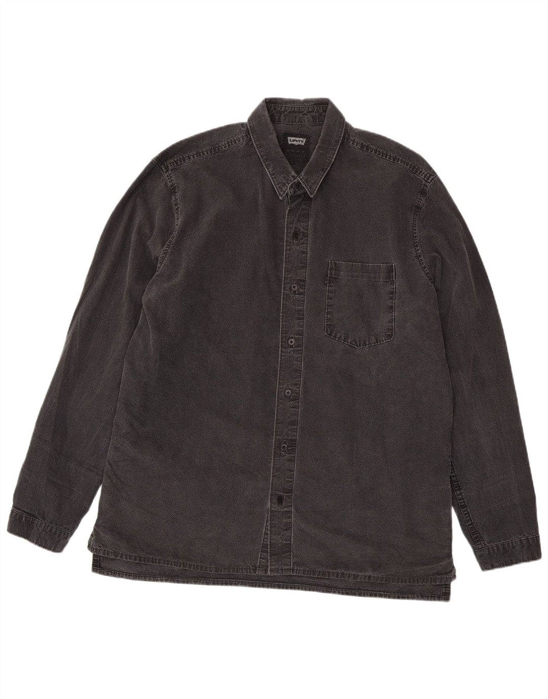 Camisa jeans masculina Levi's XL cinza algodão
