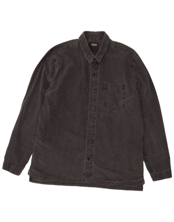 Camisa jeans masculina Levi's XL cinza algodão