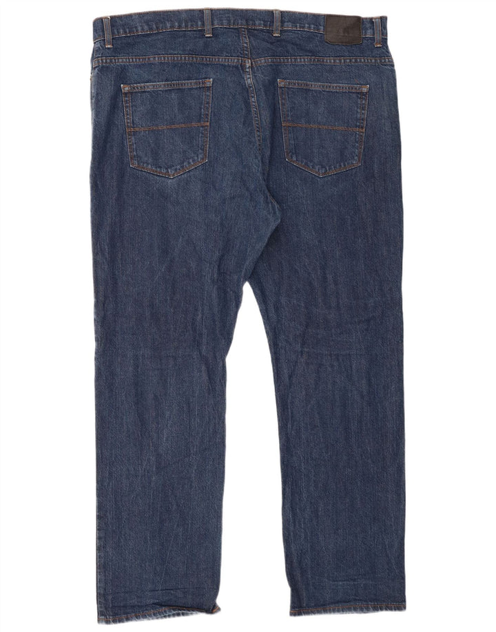 Calça jeans reta regular masculina Marks & Spencer W42 L31 algodão azul