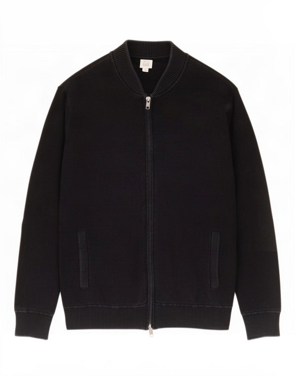 Suéter cardigã masculino Gap algodão preto médio