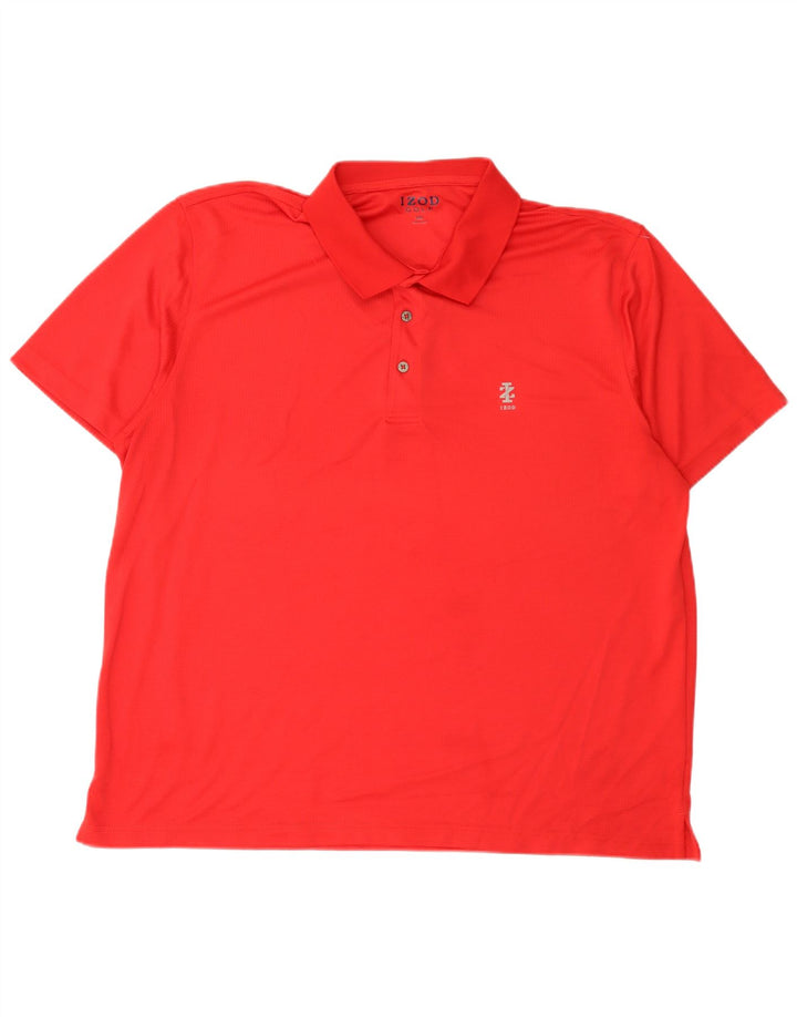 Camisa polo masculina IZOD 2XL poliéster vermelho
