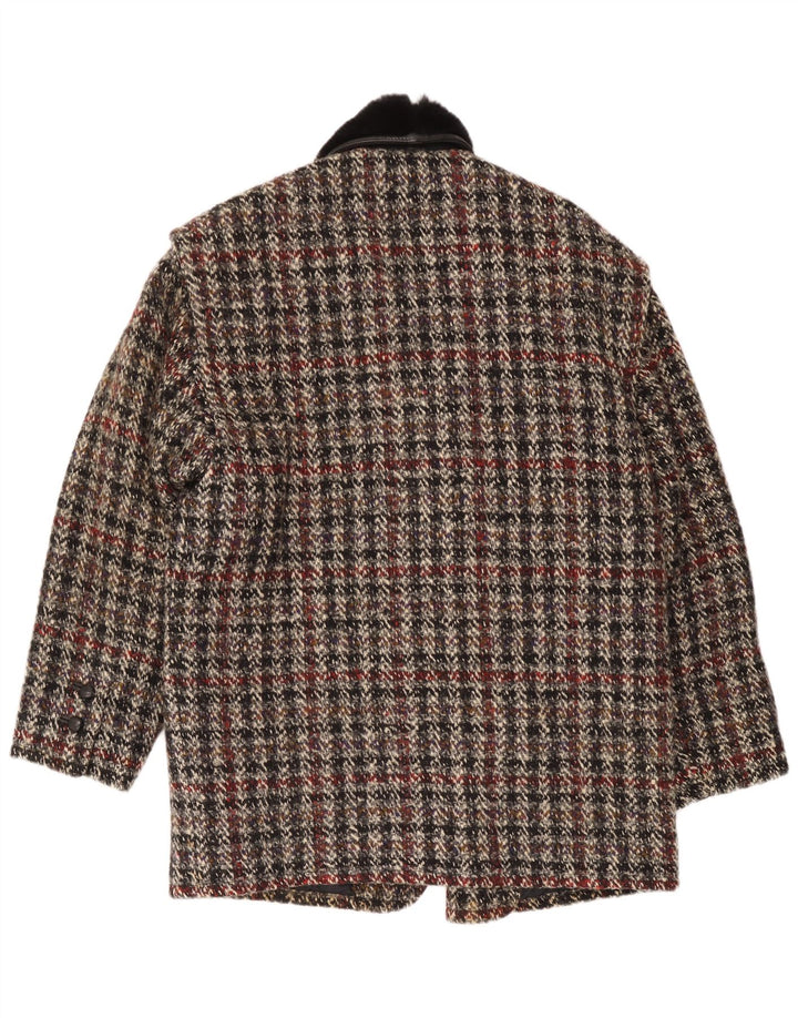 Jaqueta blazer masculina de peito duplo da Breco IT 48 xadrez multicolorido médio