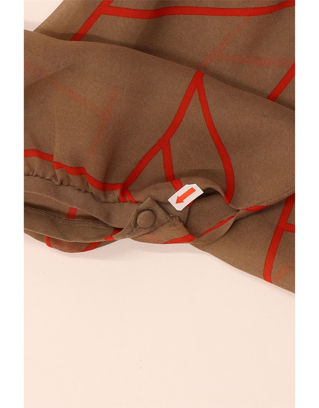 Vestido EXCLUSIVO feminino manga comprida linha A UE 40 marrom médio geométrico