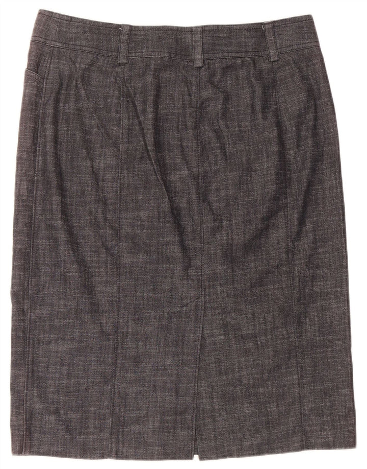 J. CREW Saia reta feminina EUA 12 grande W32 algodão cinza