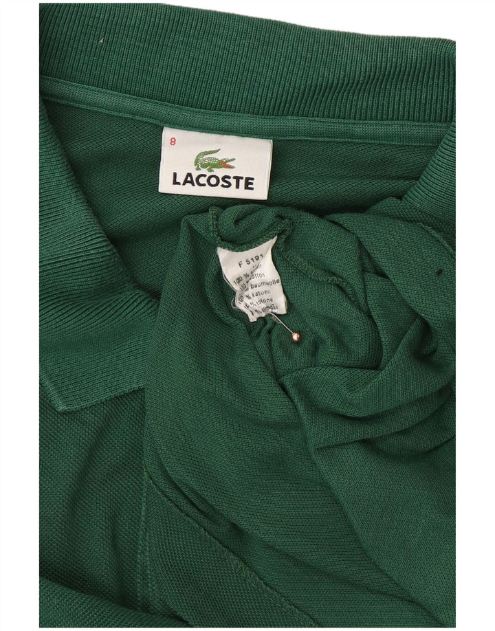 Camisa polo masculina LACOSTE tamanho 8 3XL algodão verde