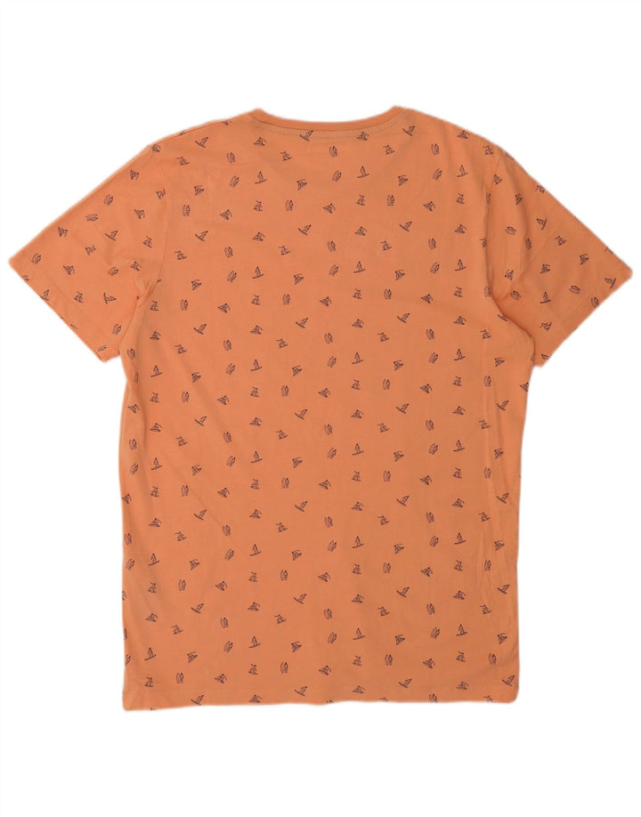 Camiseta masculina JACK & JONES pequeno algodão laranja