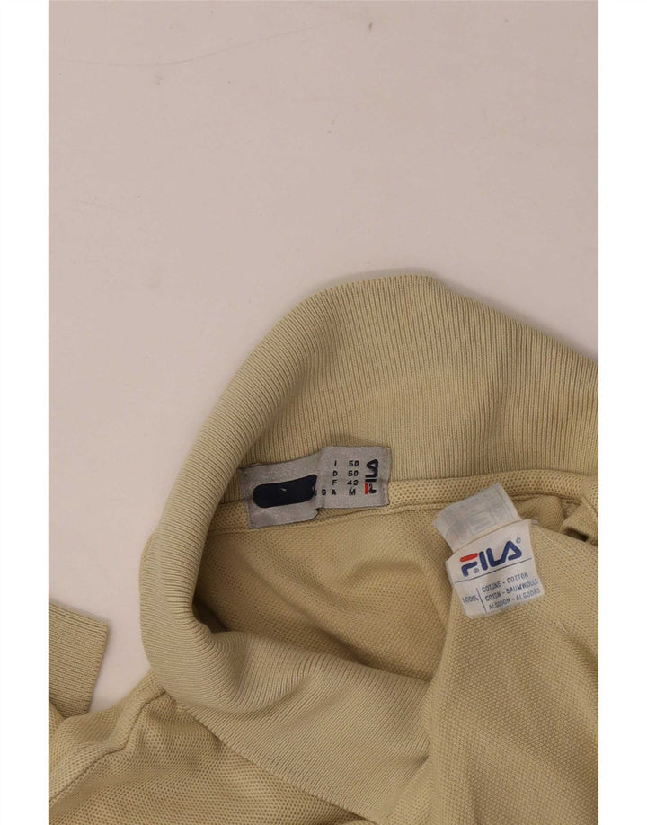 Camisa polo masculina Fila IT 50 algodão bege médio