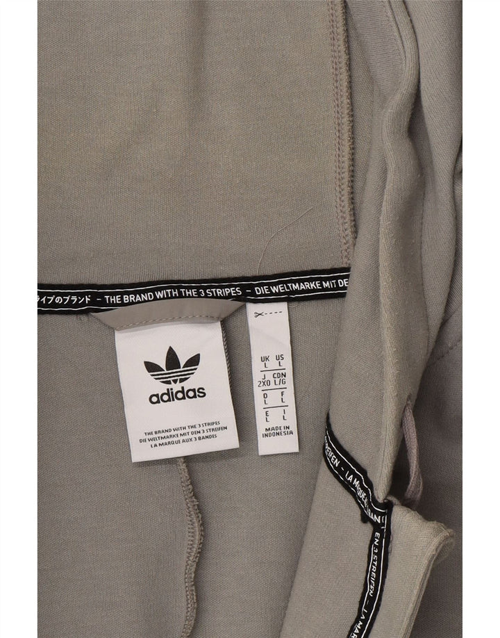 ADIDAS Mens Zip Hoodie Sweater Large Grey Cotton Vintage Adidas and Second-Hand Adidas from Messina Hembry 