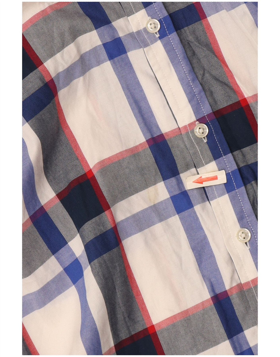 Tommy Hilfiger Camisa masculina slim fit pequena de algodão xadrez multicolorido