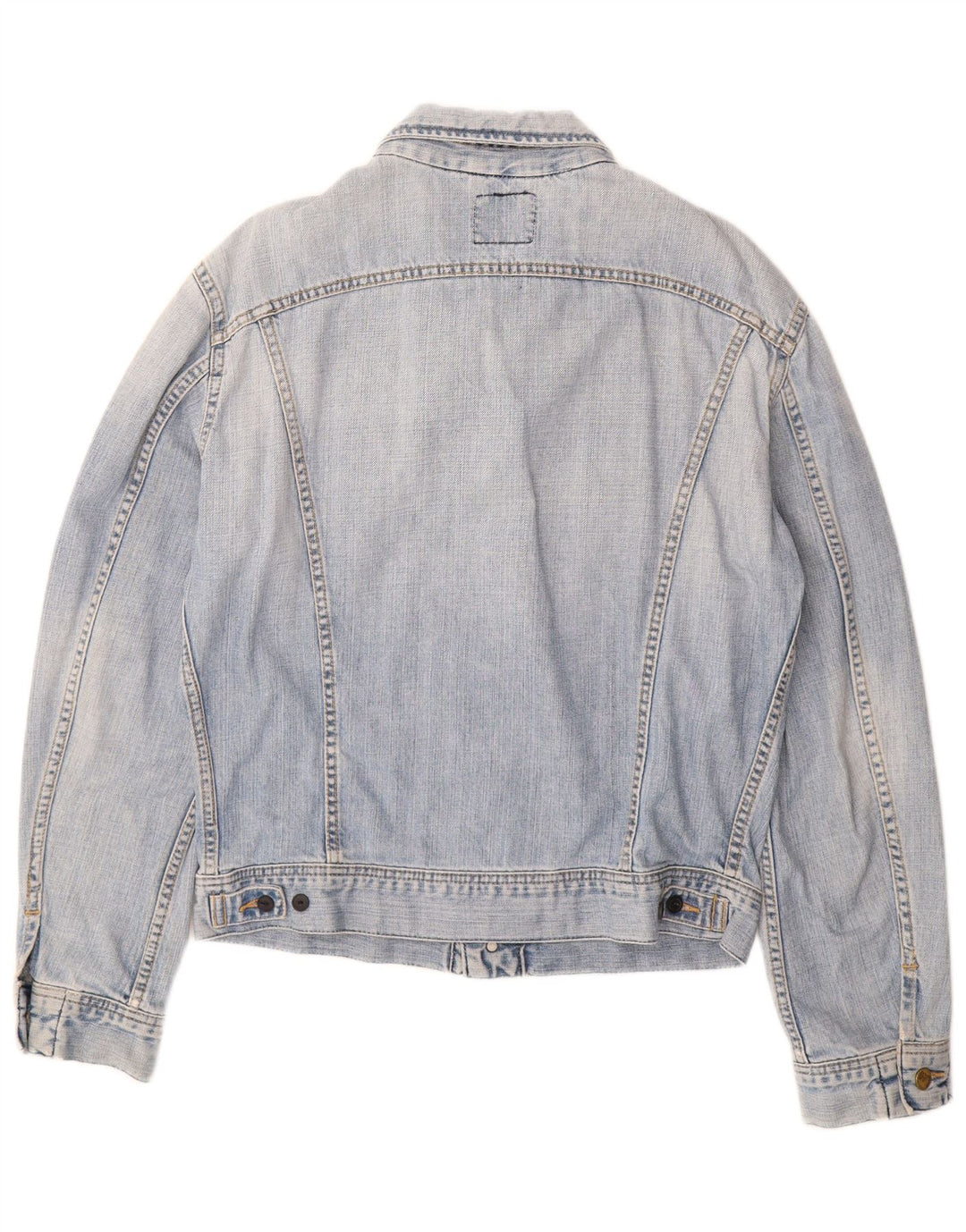 Jaqueta jeans feminina LEE Reino Unido 16 grande algodão azul