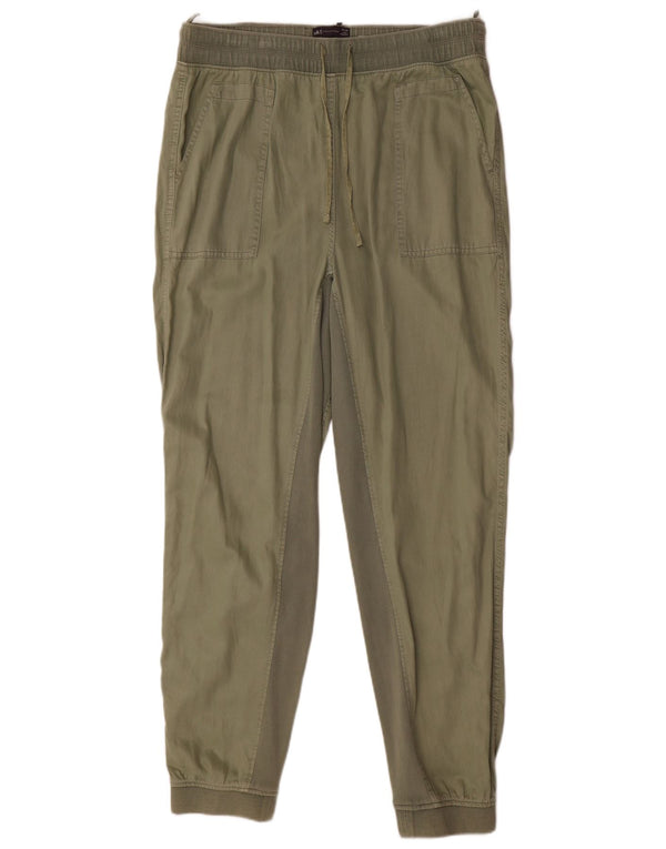 Calça jogger feminina Marks & Spencer Chino Reino Unido 16 grande W36 L32 cáqui