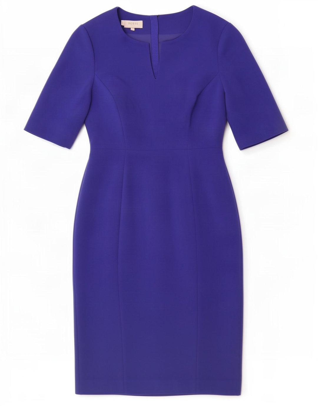 Vestido bainha feminino Hobbs UK 10 pequeno azul poliéster