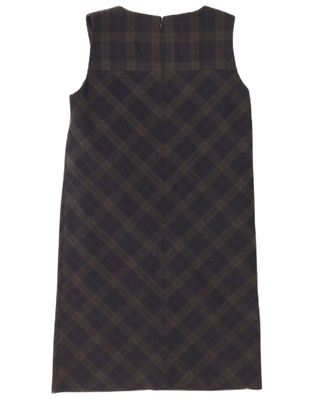 Próximo Vestido feminino sem mangas regular shift UK 10 pequeno xadrez verde