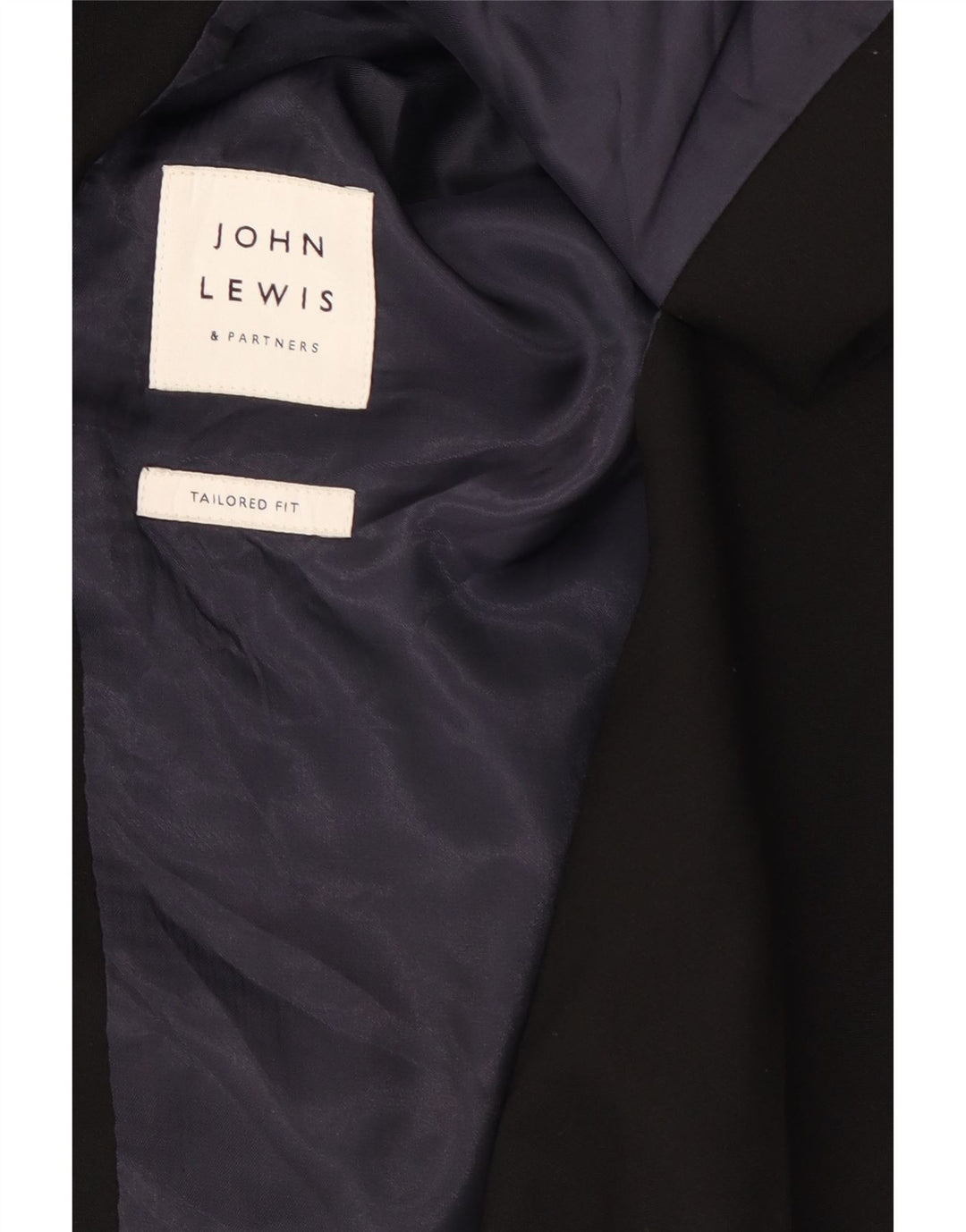 Jaqueta blazer masculina John Lewis sob medida com 2 botões Reino Unido 44 2XL lã preta