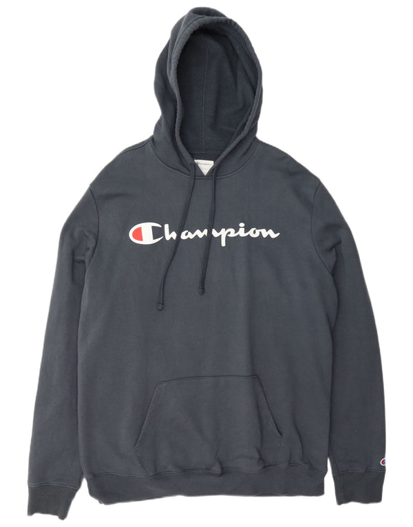 Jumper masculino com capuz Champion Regular Fit XL algodão azul marinho