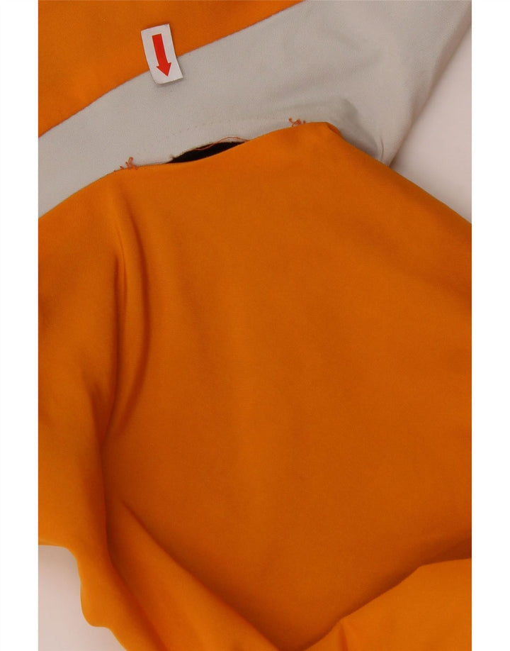 Jaqueta feminina REFRIGIWEAR Cruz Bomber UK 16 grande bloco colorido laranja