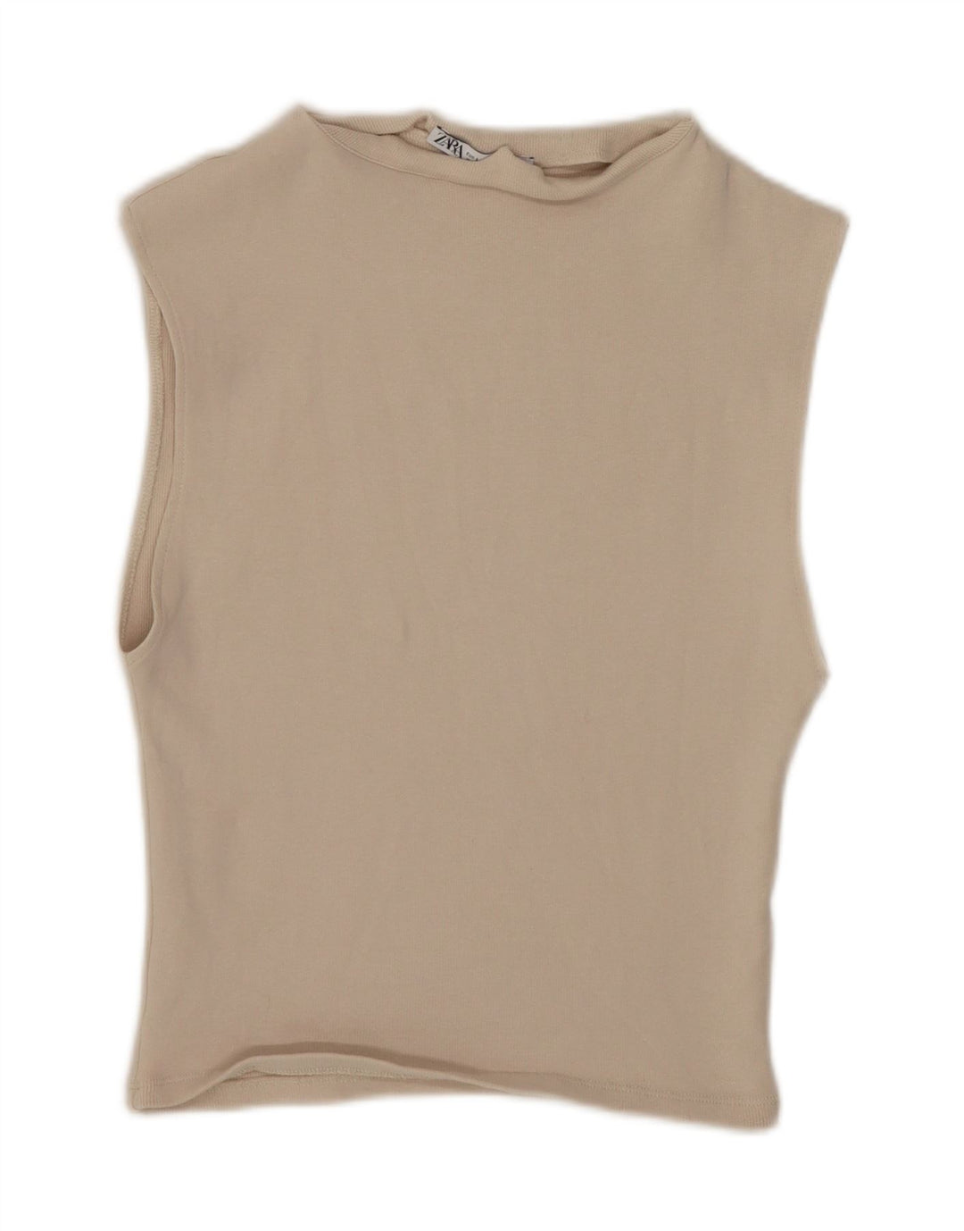 Zara Womens Crop Vest Top Reino Unido 14 Grande Bege