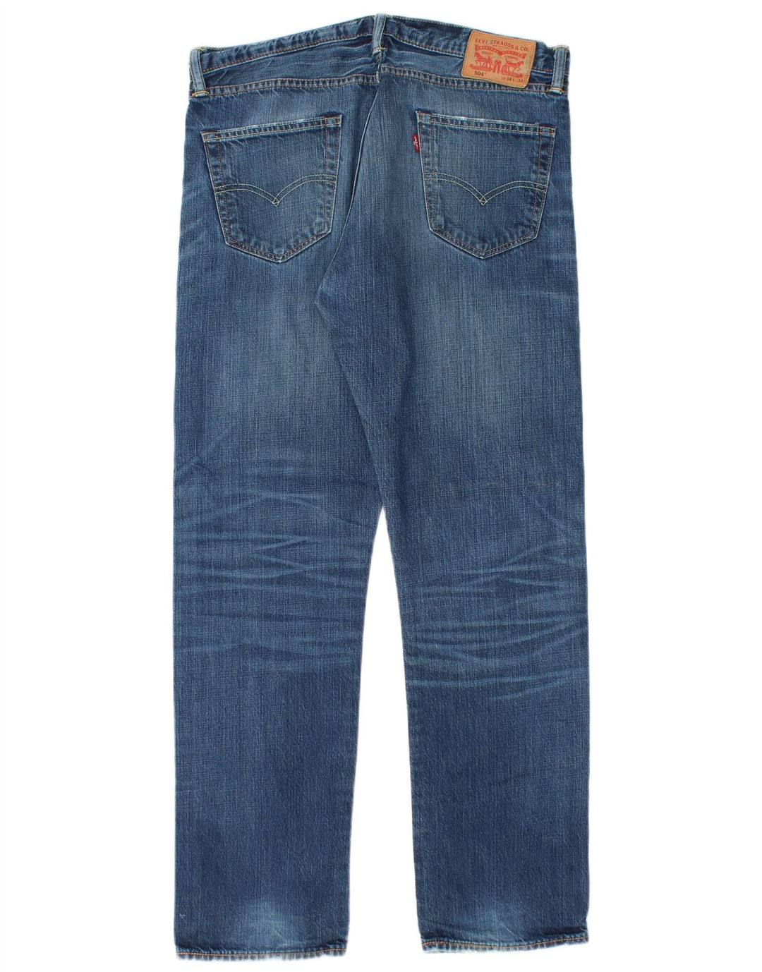 Levi's Masculino 504 Straight Jeans W34 L32 Azul Algodão