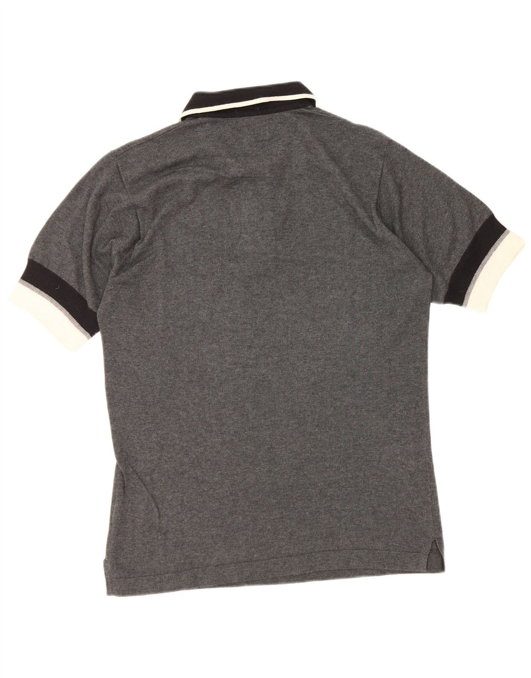 Camisa polo masculina Fila pequena cinza colorblock algodão