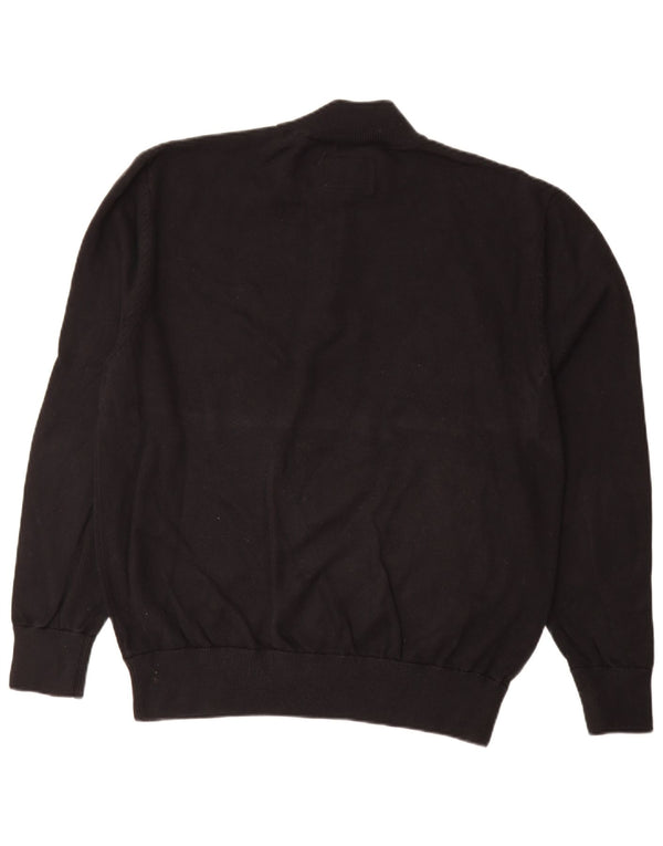 Suéter masculino Jack Wills com zíper e gola XL de algodão preto