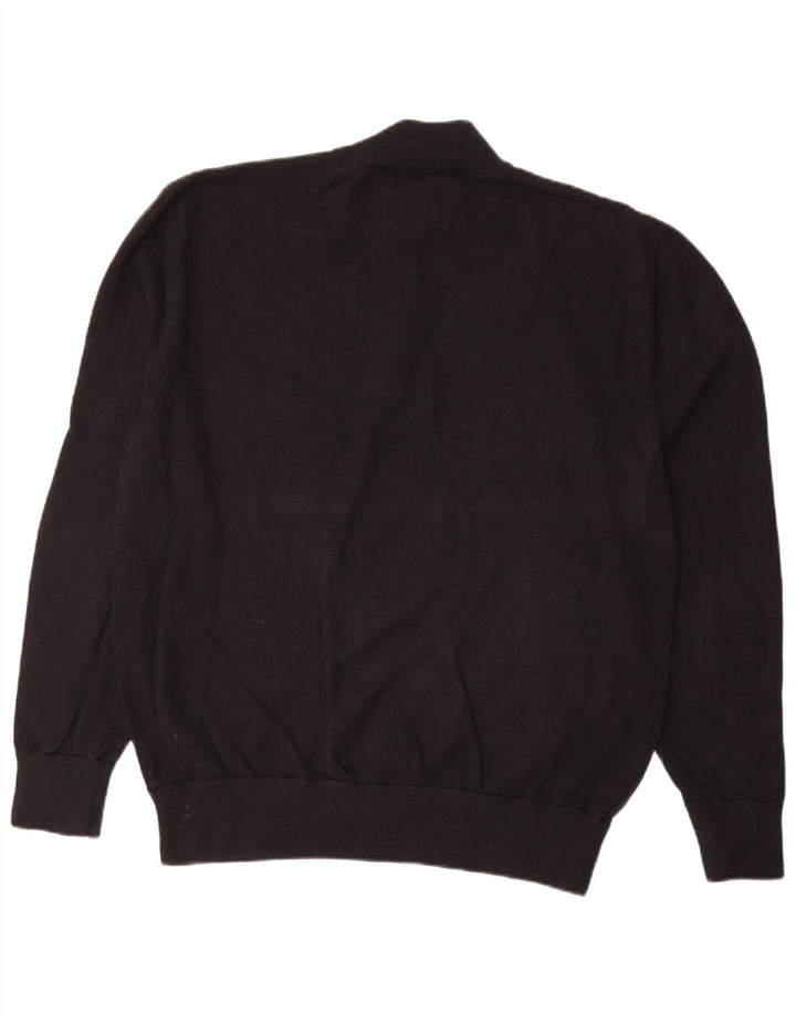 Suéter masculino Jack Wills com zíper e gola XL de algodão preto
