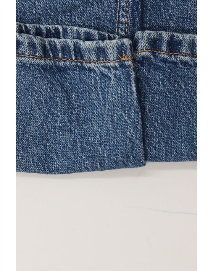 ZARA Jeans feminino de cintura alta cônico UE 38 pequeno W28 L28 azul