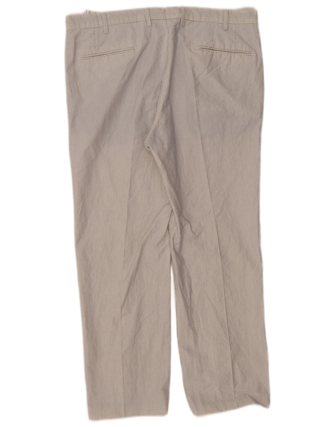 Calça masculina reta MASSIMO DUTTI UE 46 XL W36 L27 listrada branca