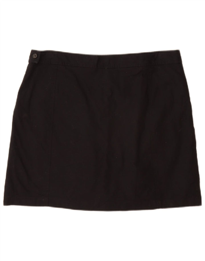 Saia feminina Dockers em linha A US 12 grande W32 algodão preto