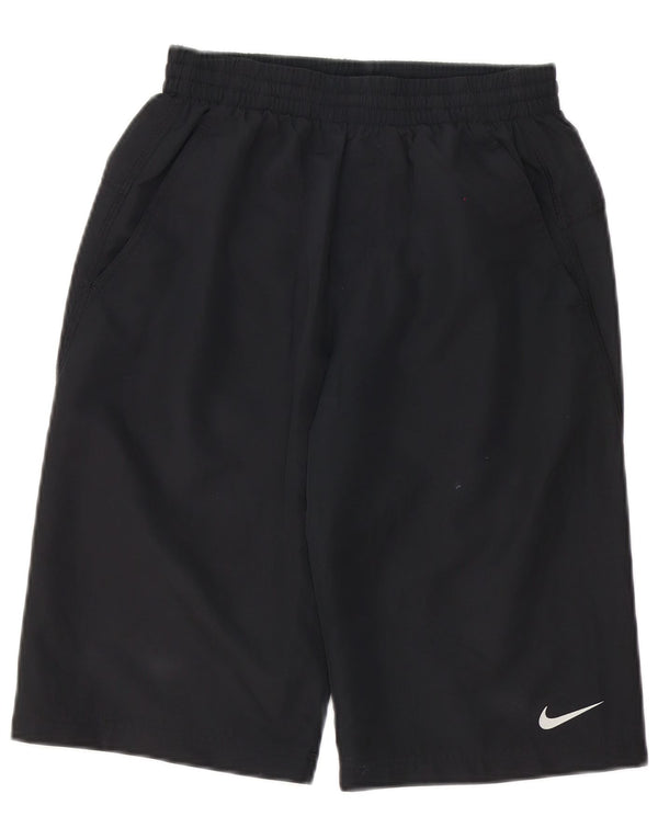 Shorts esportivos gráficos Nike Boys 12-13 anos grandes pretos