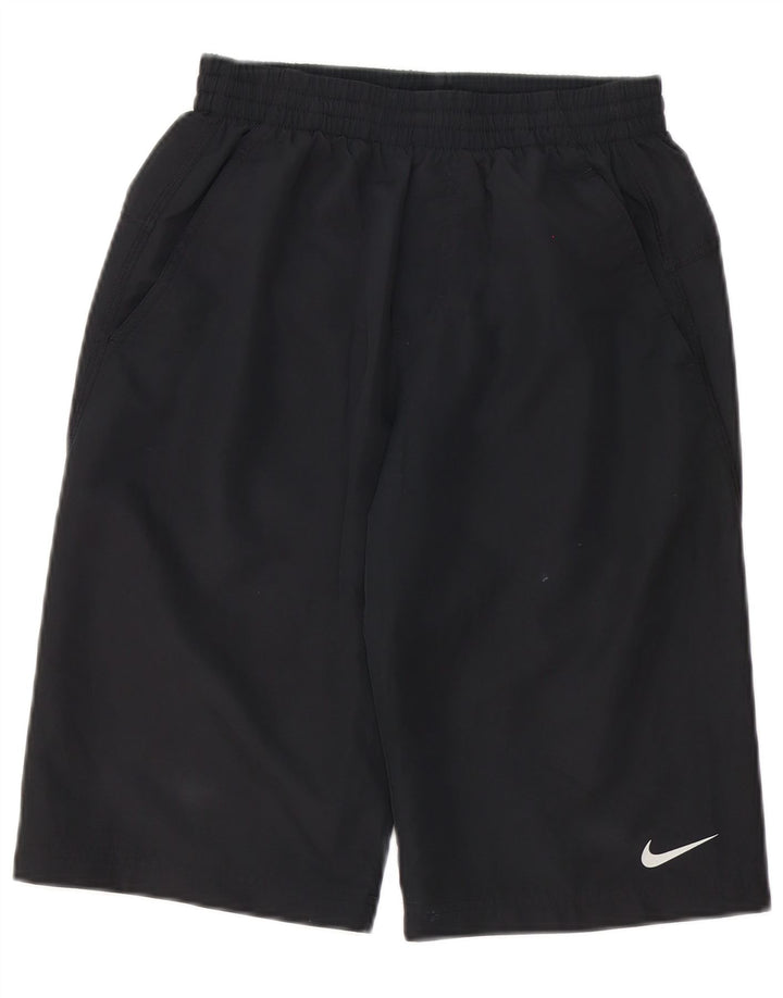 Shorts esportivos gráficos Nike Boys 12-13 anos grandes pretos