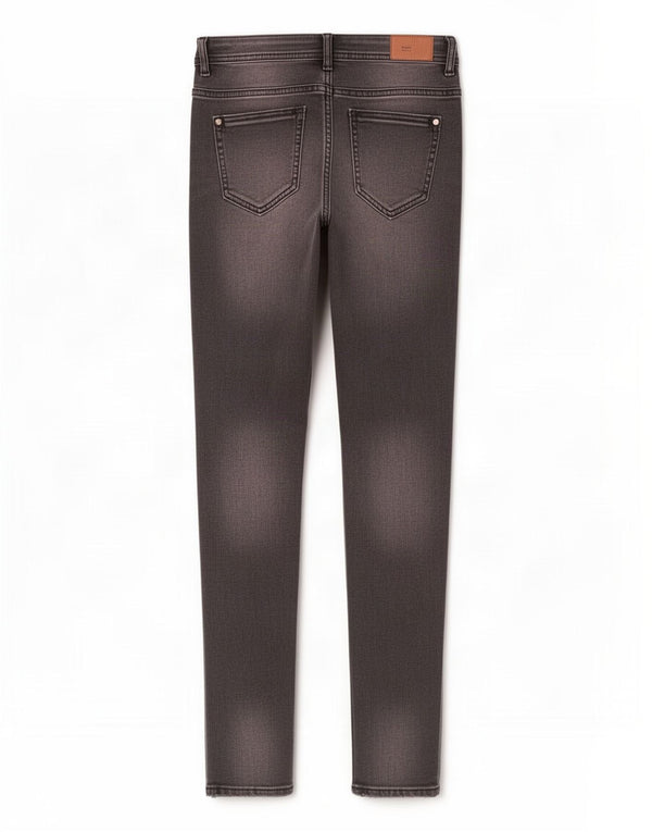 Zara Jeans skinny feminino desgastado UE 38 pequeno W28 L27 algodão preto