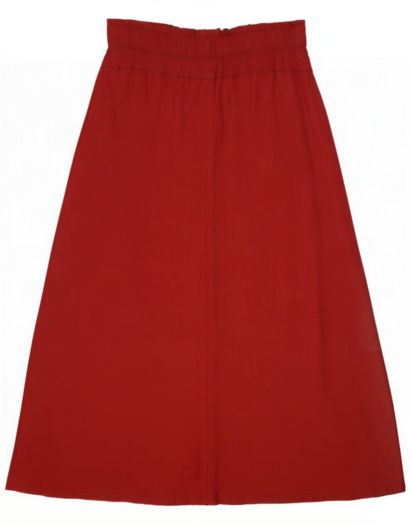 Vintage Womens High Waist A-Line Skirt XS W24 Red
