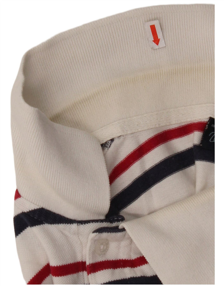 Camisa polo masculina WRANGLER 2XL algodão listrado branco