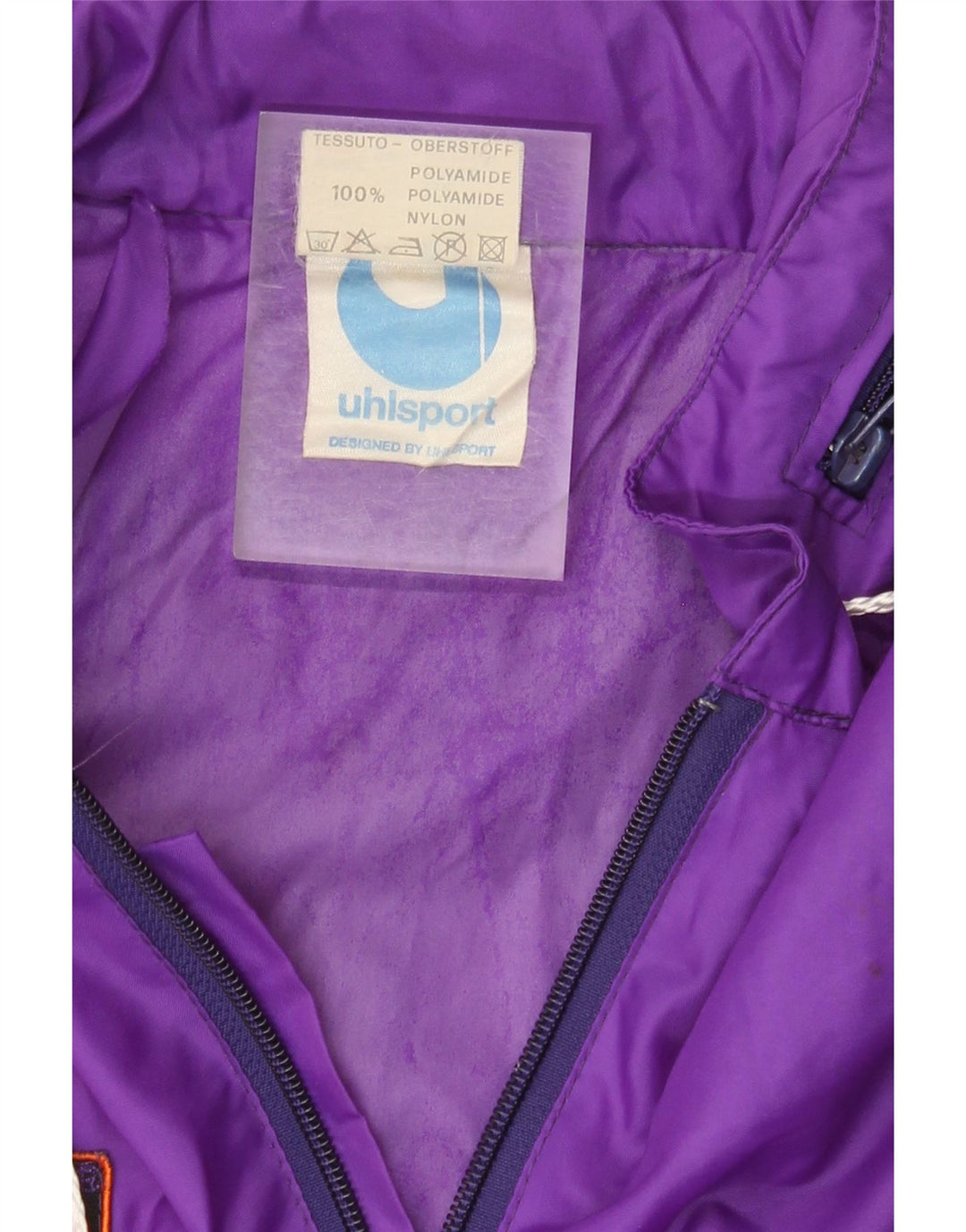 Jaqueta de chuva masculina Uhlsport Graphic UK 40 grande bloco colorido roxo poliamida