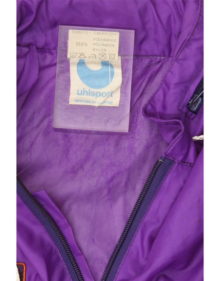 Jaqueta de chuva masculina Uhlsport Graphic UK 40 grande bloco colorido roxo poliamida