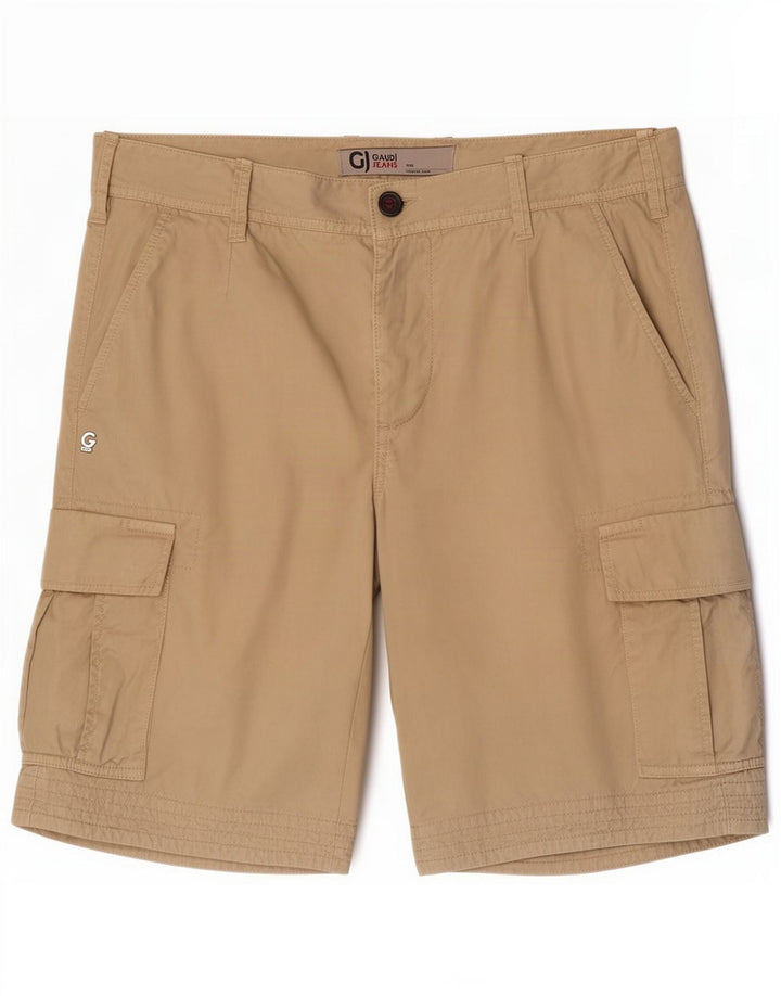 Gaudi Mens Regular Cargo Shorts Médio W31 Algodão Bege