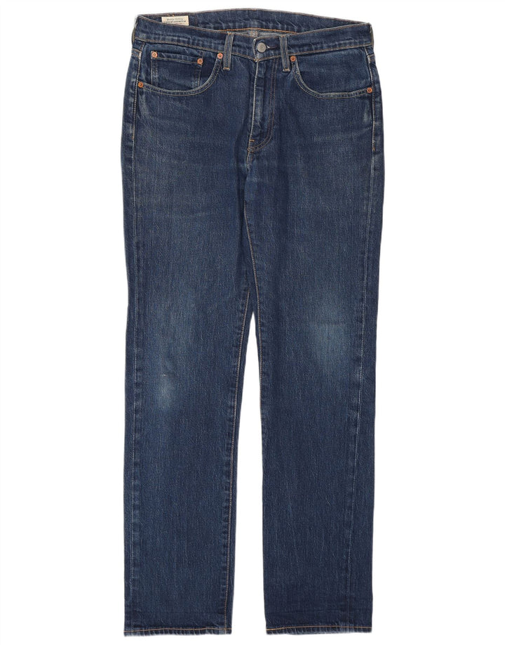 LEVI'S Masculino 514 Straight Jeans W31 L32 Azul Algodão