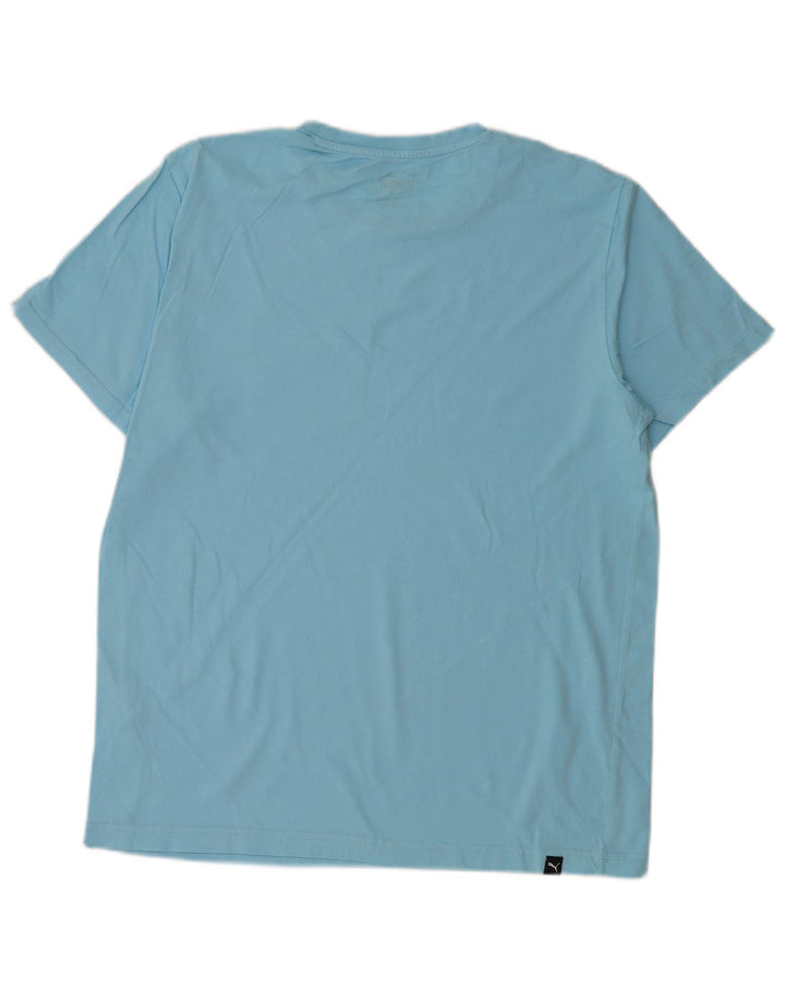 Camiseta masculina PUMA Top médio algodão azul