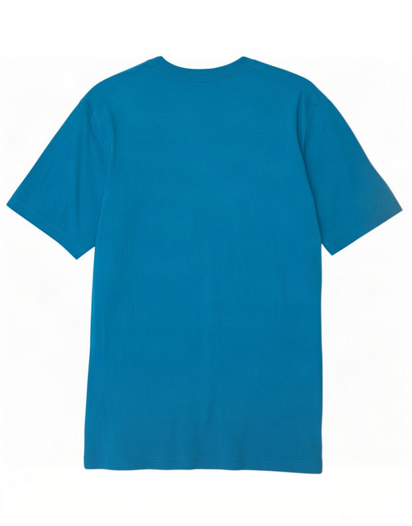 Camiseta Nike masculina regular fit gráfica top pequeno algodão azul