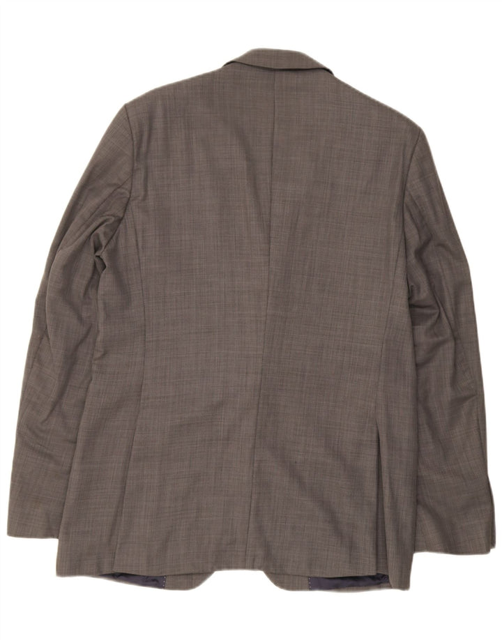 Jaqueta blazer masculina Zara com 2 botões EU 52 grande lã cinza