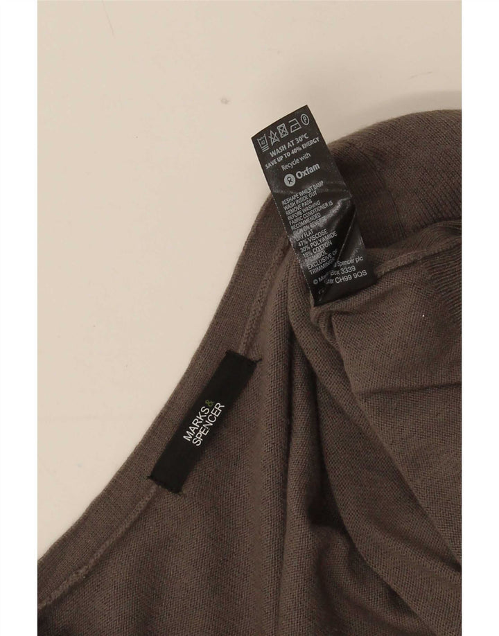 Suéter cardigã feminino Marks & Spencer Reino Unido 12 Viscose cinza médio