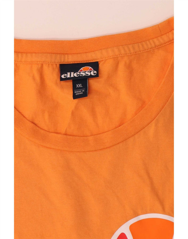Camiseta masculina Ellesse com estampa gráfica 2XL algodão laranja