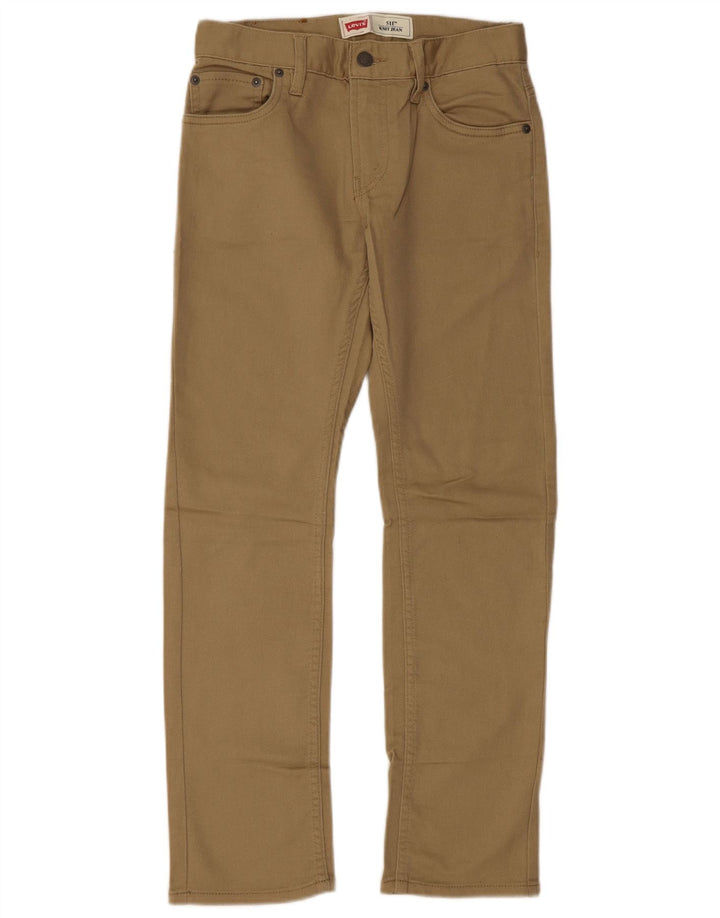 LEVI'S Boys 511 Slim Jeans 13-14 Anos W27 L27 Algodão Marrom