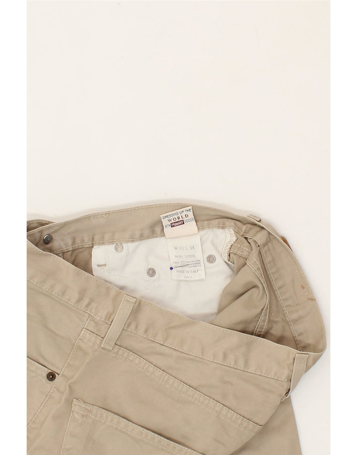 RIFLE Mens Straight Casual Trousers W31 L29  Beige Cotton Vintage Rifle and Second-Hand Rifle from Messina Hembry 