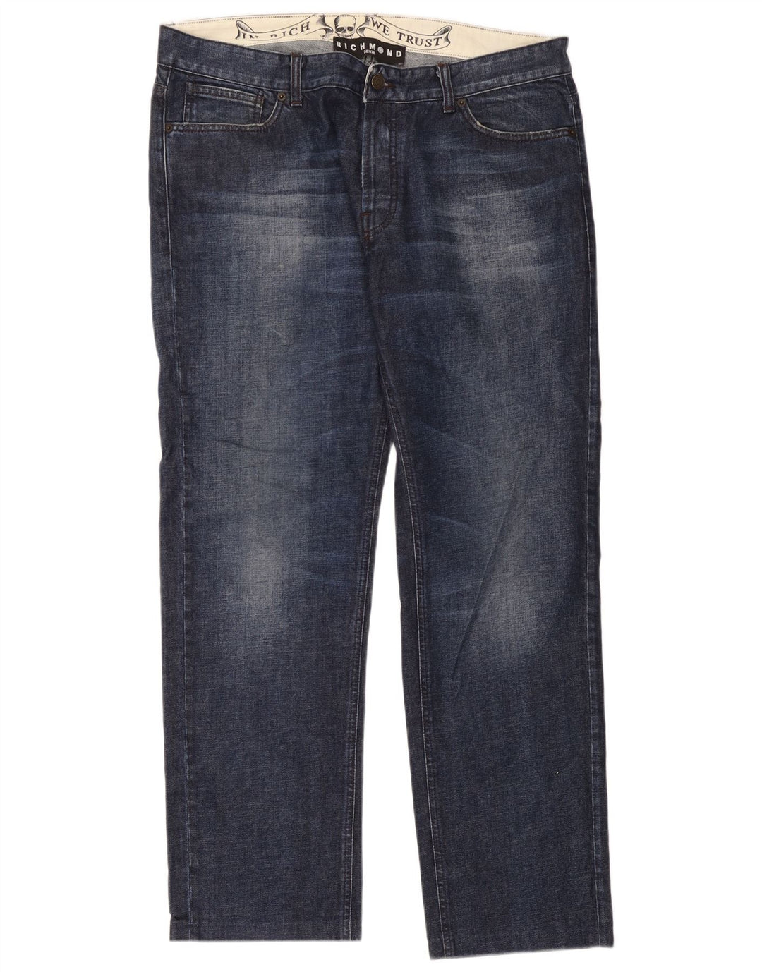 Richmond Mens Straight Jeans W38 L30 Azul Marinho