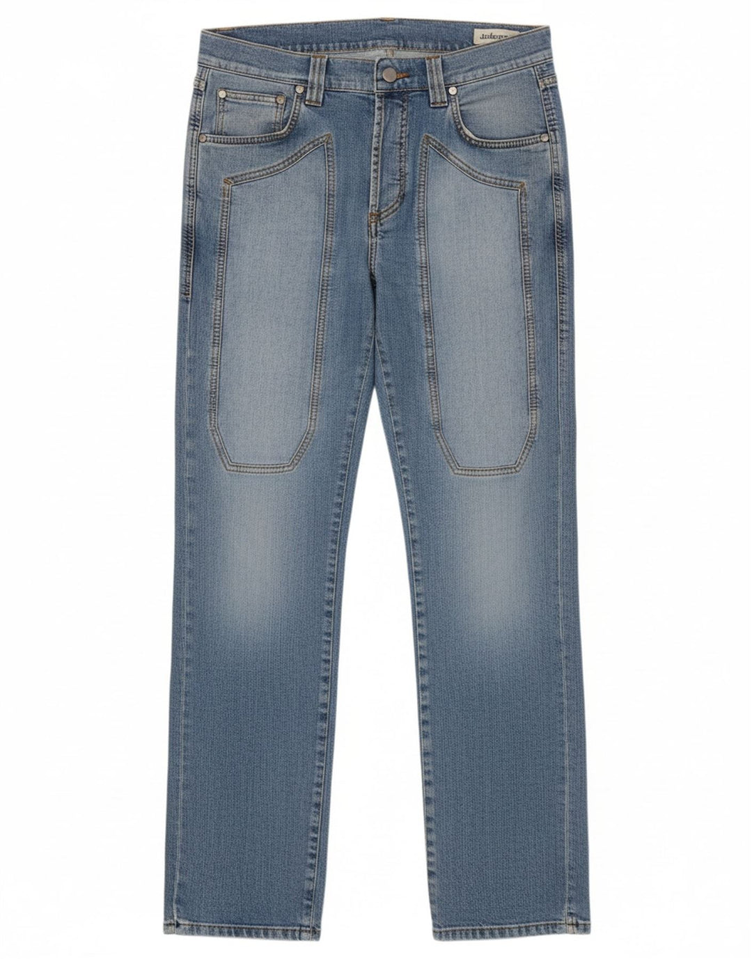 Jeans retos femininos JECKERSON W32 L30 algodão azul