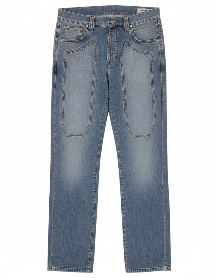 Jeans retos femininos JECKERSON W32 L30 algodão azul
