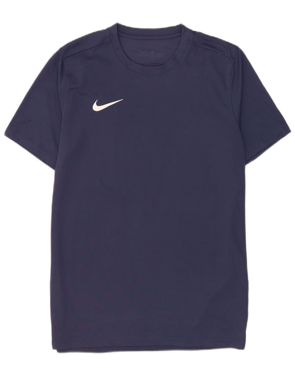 Camiseta masculina Nike Dri Fit Top grande poliéster azul marinho